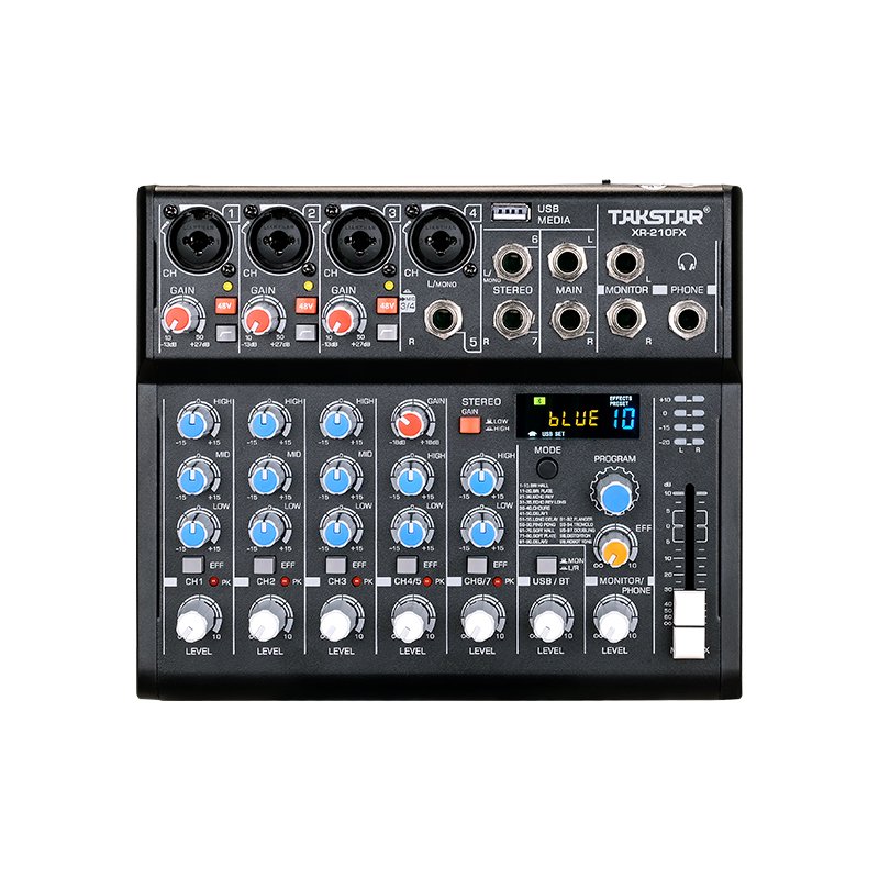 Mixer analog 7 kênh Takstar XR-210FX